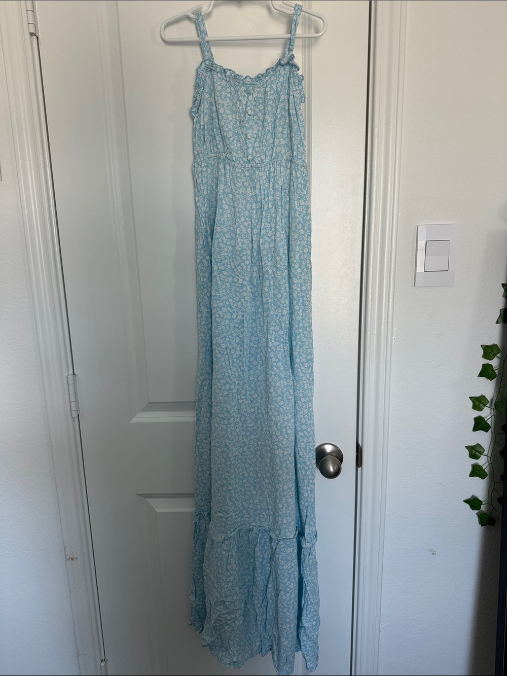 Blue Floral Maxi Dress